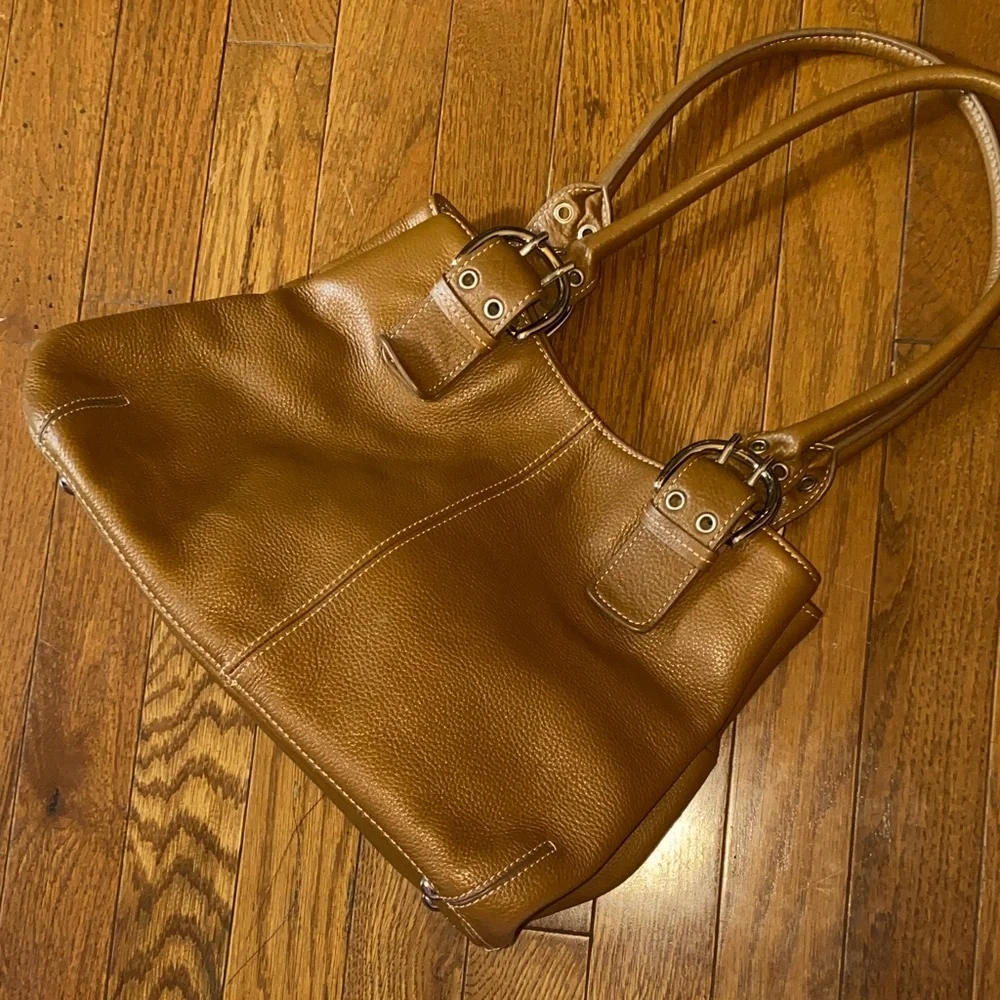 Leather cognac Brown Leather Bag medium size